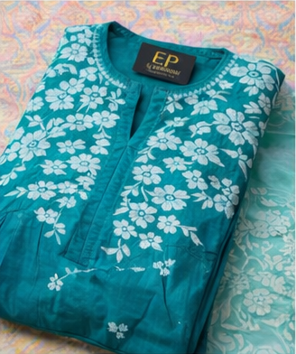 Aqua Teal Radiance Kurti